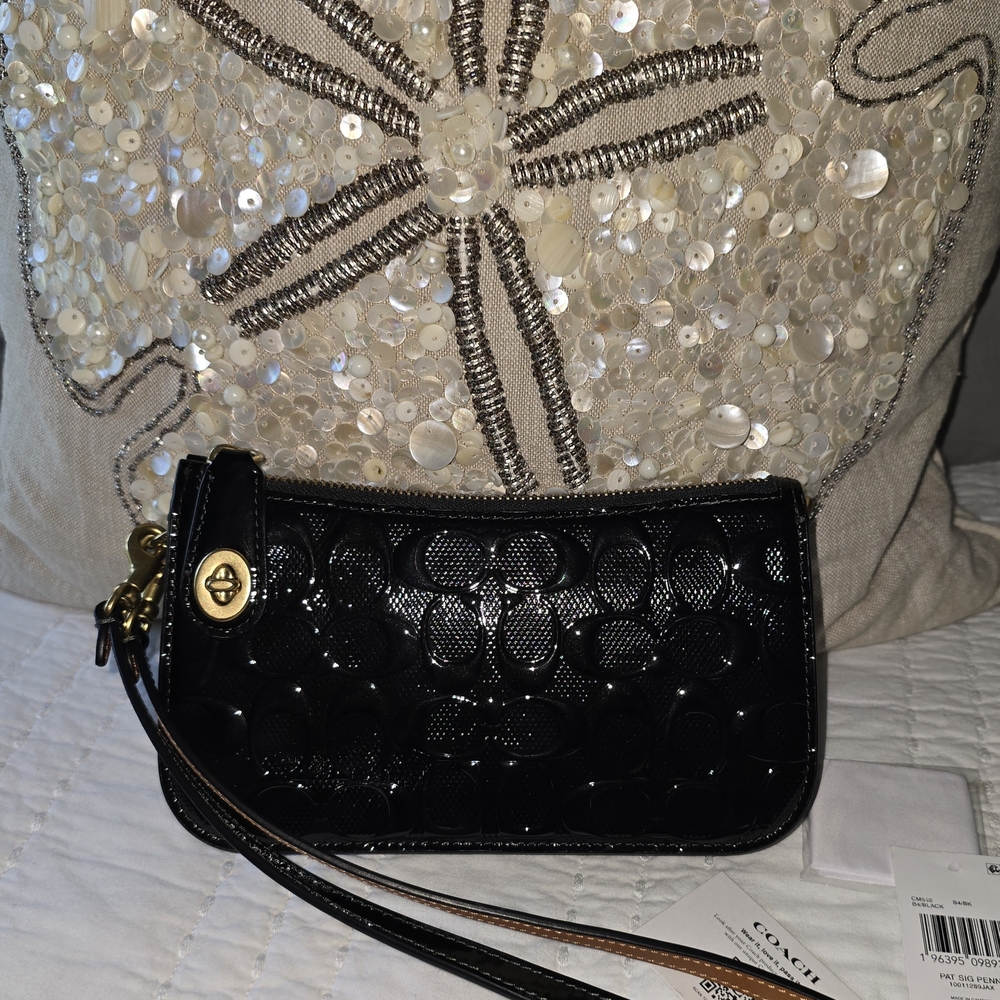 Coach Black Wristlet